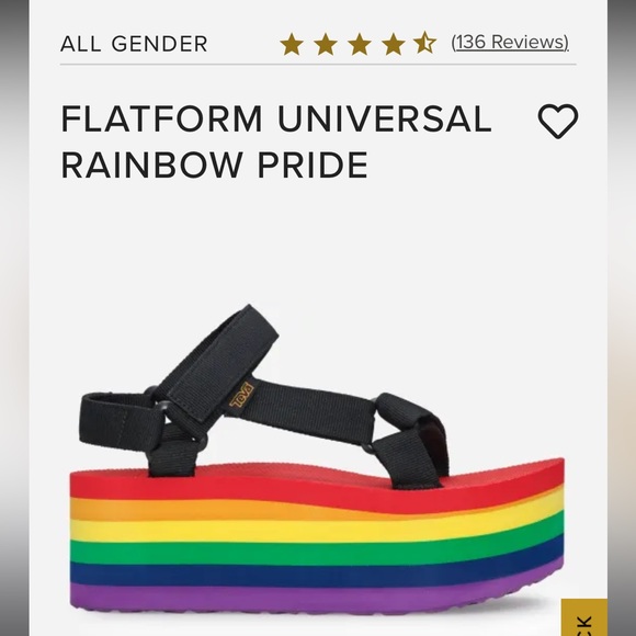 Unisex Teva Flatform Universal Rainbow Pride - Picture 2 of 5